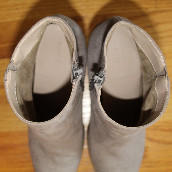Banana Republic Grey Suede Ankle Booties - Picture 5 of 6